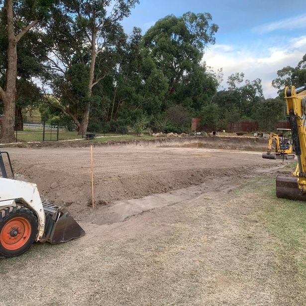 Excavation vehicle in action